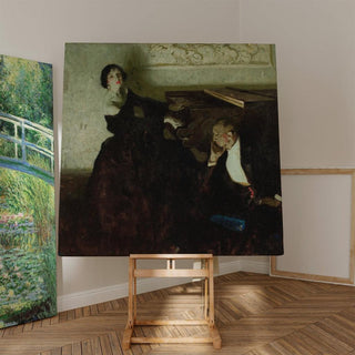 Romantic Couple Seated by Piano - Dean Cornwell | Reproduction Tableau Décoration murale affiche copie