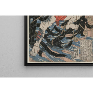 Rori Hakuchō Chōjun de la série Les 108 héros du roman Shui Hu Zhuan - Utagawa Kuniyoshi | Reproduction Tableau Décoration murale affiche copie