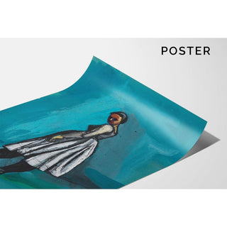 Sans titre Femme en robe blanche et noire - Karl Wiener | Reproduction Tableau Décoration murale affiche copie