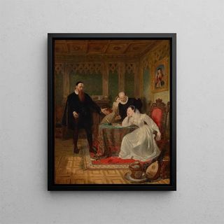 Sir William Allan - John Knox Admonishing Mary Queen of Scots on the Day when her intention to Marry Darnley had been made Public.webp