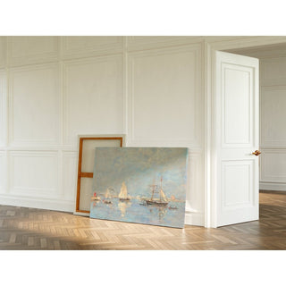 Sortie des barques à Saint-Vaast-la-Hougue - Eugène Boudin