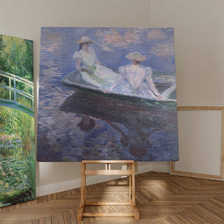 Sur le bateau - Claude Monet | Reproduction Tableau Décoration murale affiche copie
