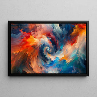 Tableau Abstrait – Tourbillon Chromatique | Affiche Murale aux Couleurs Dynamiques et Mouvements Tourbillonnants | Déco Énergique pour Salon ou Bureau