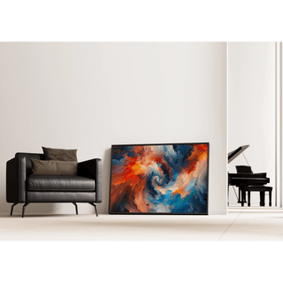 Tableau Abstrait – Tourbillon Chromatique | Affiche Murale aux Couleurs Dynamiques et Mouvements Tourbillonnants | Déco Énergique pour Salon ou Bureau