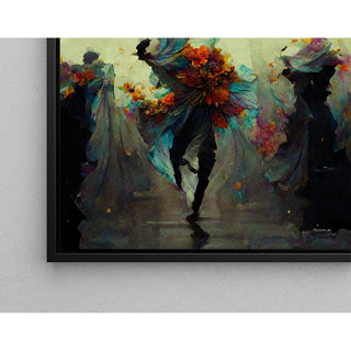 Tableau Abstrait – Valse de Pétales | Affiche Murale Poétique aux Couleurs Florales et Mouvements Dansants | Déco Artistique pour Salon ou Chambre