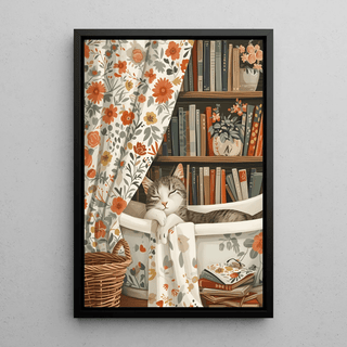 Tableau Chat détendu