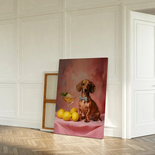 Tableau Chien et Cocktail