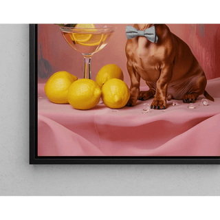 Tableau Chien et Cocktail