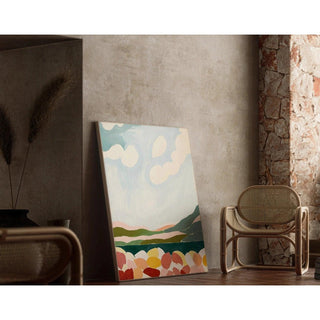Tableau Coloré – Douceur de Collines | Affiche Abstraite Paysage Pastel | Déco Apaisante pour Salon, Chambre ou Entrée