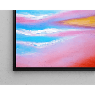 Tableau Coloré – Plage Pastel | Affiche Paysage Marin Couleurs Douces | Déco Apaisante pour Salon, Chambre ou Bureau