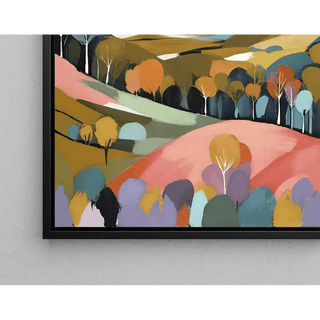 Tableau Coloré – Soleil d’Argile | Affiche Abstraite Tons Terre et Paysage Minimaliste | Déco Chaleureuse pour Salon ou Bureau