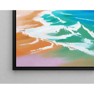 Tableau Coloré – Vagues Pastel | Affiche Bord de Mer Tons Doux | Déco Apaisante pour Salon, Chambre ou Maison de Vacances