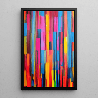 Tableau Coloré – Vibrations Chromatiques | Affiche Abstraite Couleurs Vives | Déco Moderne pour Salon, Bureau ou Loft Contemporain