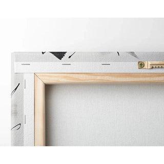 Tableau Design – Abstraction Énergique | Poster Dynamique Noir, Blanc et Beige | Affiche Artistique Moderne pour Intérieur Contemporain