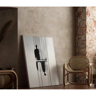 Tableau Design – Reflets Enigmatiques | Poster Abstrait Noir et Blanc Minimaliste | Affiche Contemporaine Élégante et Introspective Contemporaine Élégante et Introspective