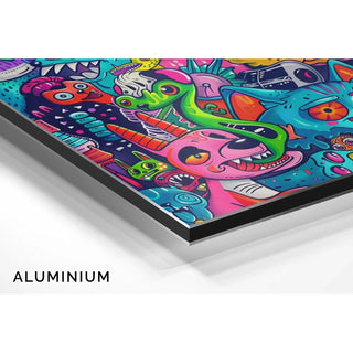 Tableau Pop Art – Explosion Chromatique | Affiche Doodle Urbaine et Colorée | Poster Fantaisie Graffiti pour Déco Dynamique et Ludique