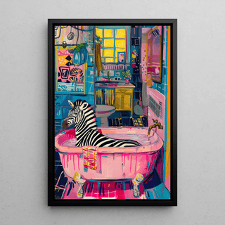 Tableau animalier - Zèbre dans la Baignoire