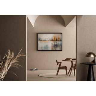 Tableau d’Art Abstrait – Murmure des Éléments | Tableau Murale Contemporain aux Teintes Douces et Détail Doré | Déco Élégante pour Salon ou Entrée