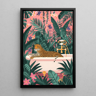 Tableau léopard - Léopard dans la Jungle