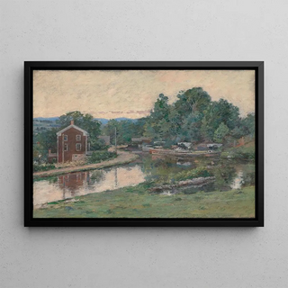 Theodore Robinson - Evening at the Lock Napanoch New York.webp