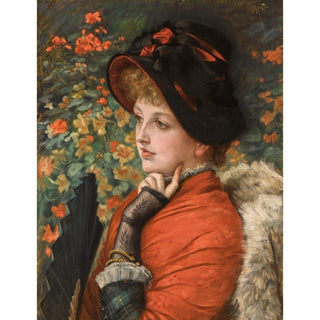 Type de beauté ; Portrait de Mme Kathleen Newton - James Tissot | Reproduction Tableau Décoration murale affiche copie