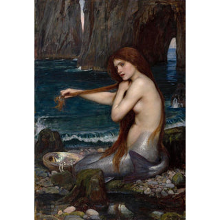 Une Sirène - John William Waterhouse | Reproduction Tableau Décoration murale affiche copie