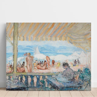 Véranda sur la Plage de Cannes c. 1922 - Henri Lebasque | Reproduction Tableau Décoration murale affiche copie