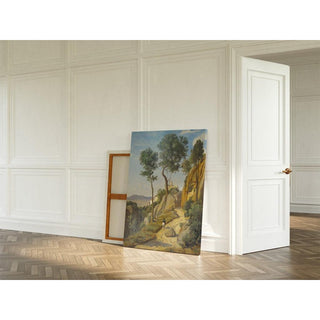 Vue de Volterra - Jean-Baptiste Camille Corot | Reproduction Tableau Décoration murale affiche copie