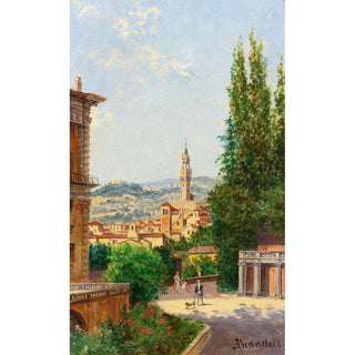 Vue du Palazzo Vecchio depuis les jardins de Boboli, Florence - Antonietta Brandeis | Reproduction Tableau Décoration murale affiche copie