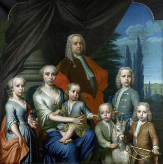 Willem Philip Kops 1695-1756 avec sa femme et ses enfants - Frans Decker