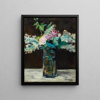 douard Manet - Vase of White Lilacs and Roses.webp