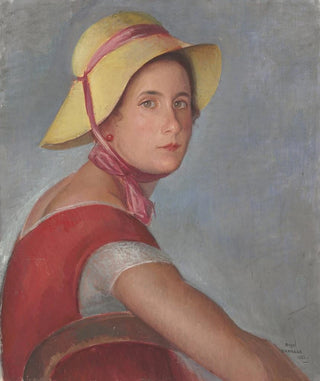 ngel Zrraga - Femme au Chapeau Portrait of Jeannette Ivanoff.webp