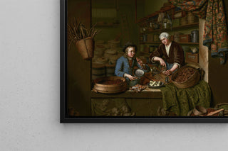 Tableau Reproduction Une épicerie - Willem van Mieris | Reproduction